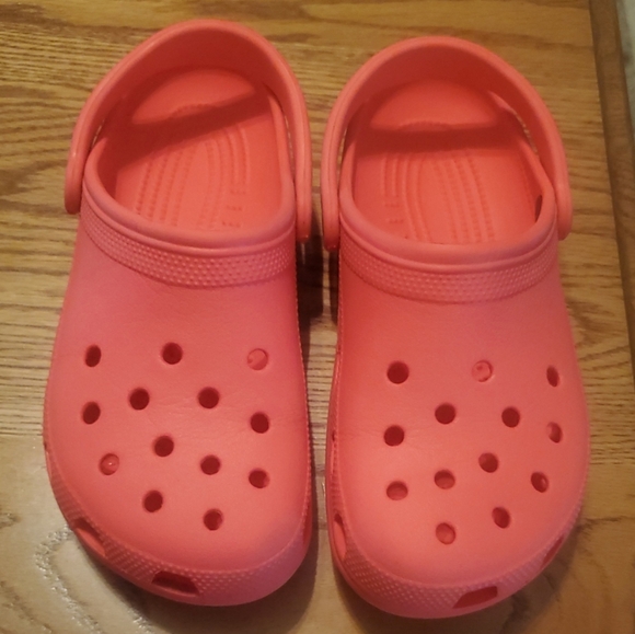 Crocs Reddish Orange Melon Starfish Men's Women's 6/8 Classic Style Sling Clogs - Picture 1 of 7
